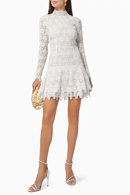 Jonathan simkhai guipure lace long sleeve dress online