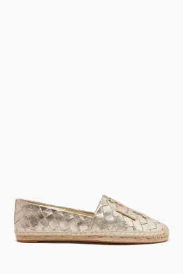 Tory burch gold espadrilles top