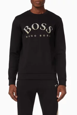 Buy BOSS Black Salbo 1 Slim Fit Sweatshirt in Stretch Cotton For Men Online Ounass Bahrain
