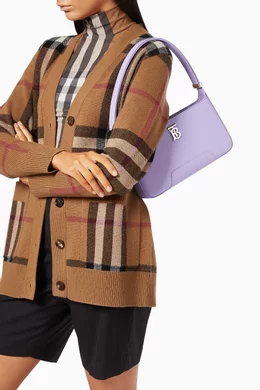 Burberry shoulder bag purple clearance