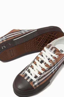 Vintage check cotton sneakers burberry cheap