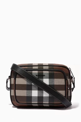 Buy Burberry Brown Paddy Giant Checked Camera Bag in Canvas For Men Online Ounass Bahrain