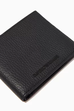 Buy Emporio Armani Black EA Bifold Wallet in Tumbled Leather For Men Online Ounass Bahrain