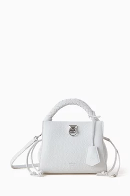 Buy Mulberry White Mini Iris Tote Bag in Heavy Grain Leather For Women Online Ounass Bahrain