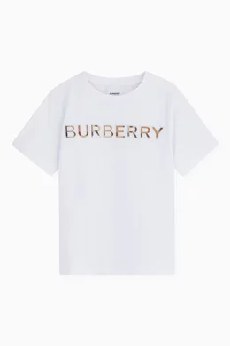 Burberry check logo t shirt outlet