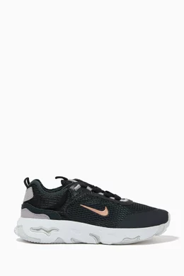 Buy Nike Black React Live GS Running Trainers in Mesh For Boys