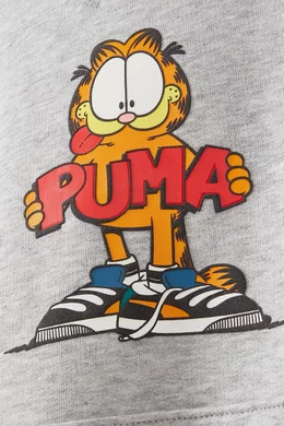 Buy Puma Grey Puma x Garfield Hoodie in Cotton For Boys Online Ounass Bahrain