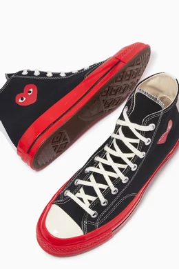 Buy Comme des Garcons PLAY Black x Converse CT70 High Top sneakers in Canvas For Men Online Ounass Bahrain