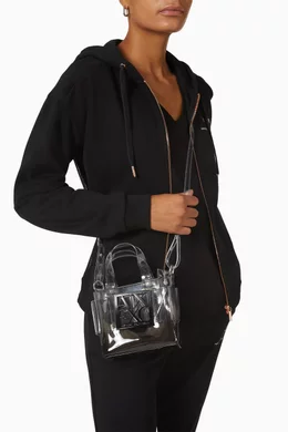 Buy Armani Exchange Grey Small Transparent Tote Bag in PVC For Women Online Ounass Bahrain
