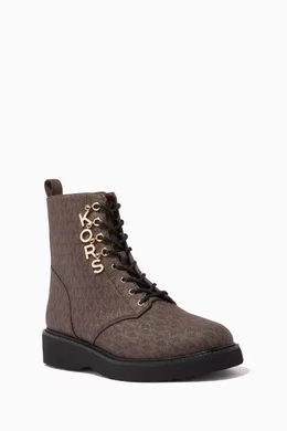 Canvas Boot Haskell Bootie Michael Kors Buy Michael Kors Brown