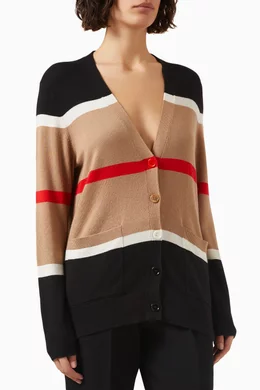 Burberry striped cardigan store