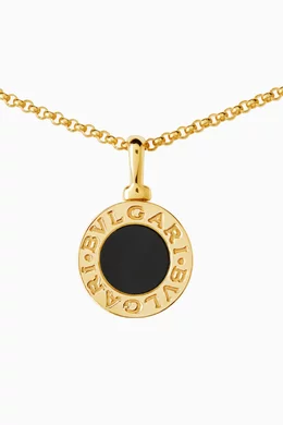 Buy BVLGARI Yellow BVLGARI BVLGARI Onyx Pendant Necklace in 18kt Yellow Gold For Women Online Ounass Bahrain
