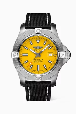 Breitling yellow dial chronograph top