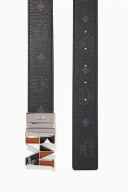 Buy MCM Black Claus Weaving M Reversible Belt in Visetos 1.5 For Men Online Ounass Bahrain