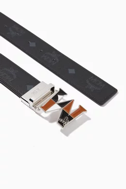 Buy MCM Black Claus Weaving M Reversible Belt in Visetos 1.5 For Men Online Ounass Bahrain
