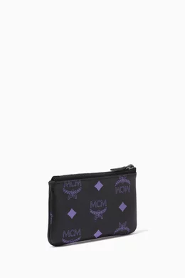 Buy MCM Black Key Pouch in Color Splash Logo Leather For UNISEX Online Ounass Bahrain
