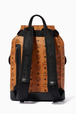 Buy MCM Brown Medium Brandenburg Backpack in Visetos Nappa Leather For Men Online Ounass Bahrain