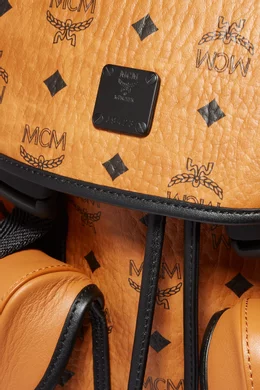 Buy MCM Brown Medium Brandenburg Backpack in Visetos Nappa Leather For Men Online Ounass Bahrain