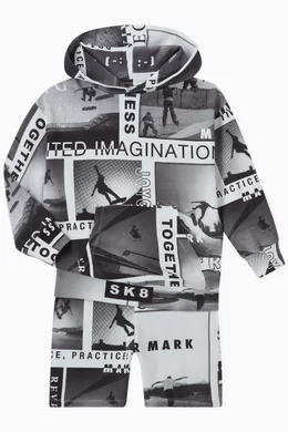 Newspaper print hoodie clearance