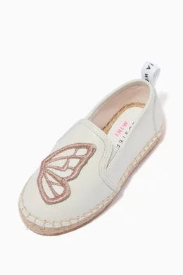 Buy Sophia Webster White Butterfly Wings Espadrille Flats For Girls Online Ounass Bahrain