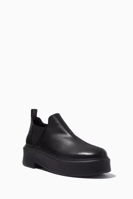 Buy The Row Black Robin Boots in Leather For Women Online | Ounass 
