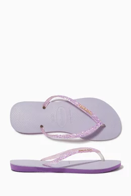 Purple glitter havaianas discount