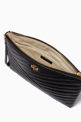 Kira chevron quilted leather clutch hot sale