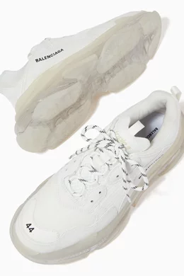 Buy Balenciaga White Triple S Clear Sole Sneaker in Double Foam Mesh For Men Online Ounass Bahrain