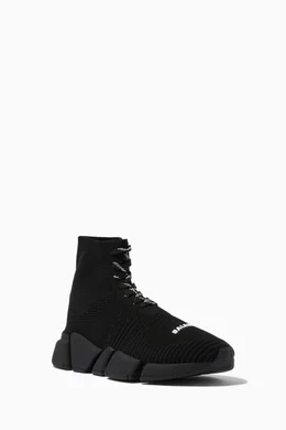 Buy Balenciaga Black Speed 2.0 Lace up Sneakers in Jacquard Knit For Men Online Ounass Bahrain