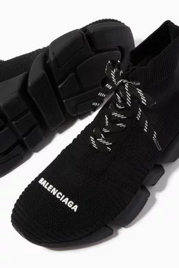 Buy Balenciaga Black Speed 2.0 Lace up Sneakers in Jacquard Knit For Men Online Ounass Bahrain