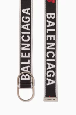 小物 BALENCIAGA D RING BELT GREY BLACK Men's D Ring Belt in Grey | Balenciaga US
