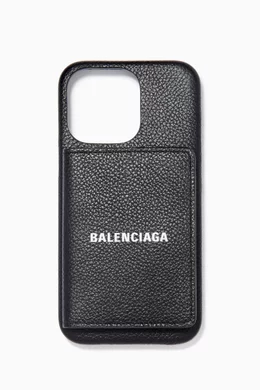Buy Balenciaga Black iPhone 13 Case in Leather For Men Online Ounass Bahrain