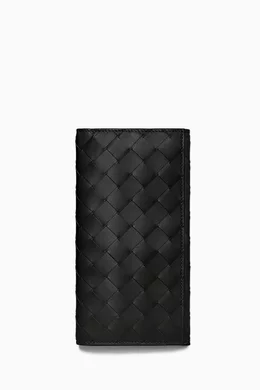 Buy Bottega Veneta Black Long Wallet in Intrecciato Leather For Men Online Ounass Bahrain