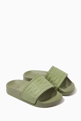 Green fendi slides top