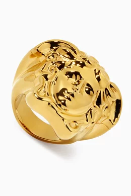 Versace medusa head ring on sale