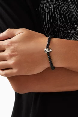 Buy Alexander McQueen Black Skull Beaded Bracelet For Men Online Ounass Bahrain