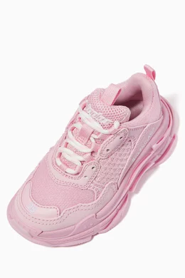 Buy Balenciaga Pink Triple S Sneakers in Double Foam Mesh For Baby Girls Online Ounass Bahrain