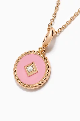 Buy David Yurman Pink Elements Enamel Diamond Necklace in 18kt Yellow Gold For Women Online Ounass Bahrain