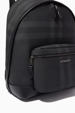 Buy Burberry Grey Jett Check Backpack in Eco canvas Leather For Men Online Ounass Bahrain