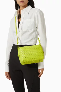 Buy Bottega Veneta Green Loop Small Crossbody Bag in Intrecciato Nappa For Women Online Ounass Bahrain
