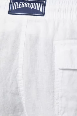 Buy Vilebrequin White Pacha Pants in Linen For Men Online Ounass