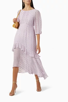 Buy RIXO Purple Cheryl Maxi Dress in Viscose For Women Online | Ounass  Bahrain