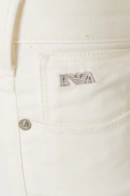 Buy Emporio Armani White Slim Fit Jeans in Denim For Men Online Ounass Bahrain
