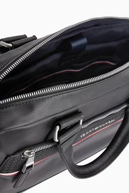 Buy Tommy Hilfiger Black 1985 Laptop Bag in Faux Leather For Men Online Ounass Bahrain