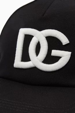 Buy Dolce Gabbana Black DG Embroidery Baseball Cap in Cotton Twill For Men Online Ounass Bahrain