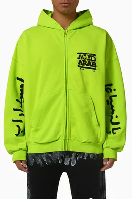 Balenciaga neon green hoodie shop