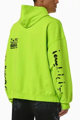 Buy Balenciaga Green Balenciaga Music Acid Arab Merch Zip Hoodie in Medium Fleece For UNISEX Online Ounass Bahrain