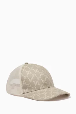Buy Gucci Neutral GG Supreme Baseball Hat in GG Supreme canvas For Women Online Ounass Bahrain