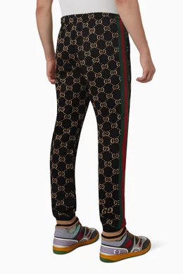 Buy Gucci Black Logo Jogging Pants in Cotton Blend For Men Online Ounass Bahrain