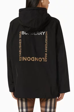 Buy Burberry Black Everton Hooded Jacket in Cotton For Women Online Ounass Bahrain